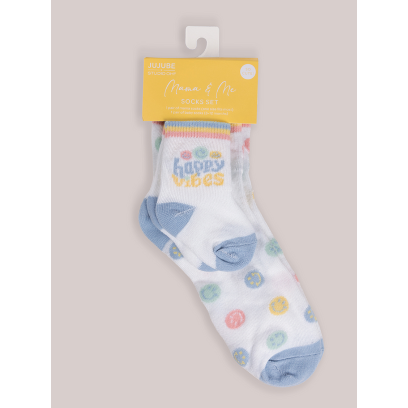 Mama & Me Socks in Happy Baby Vibes