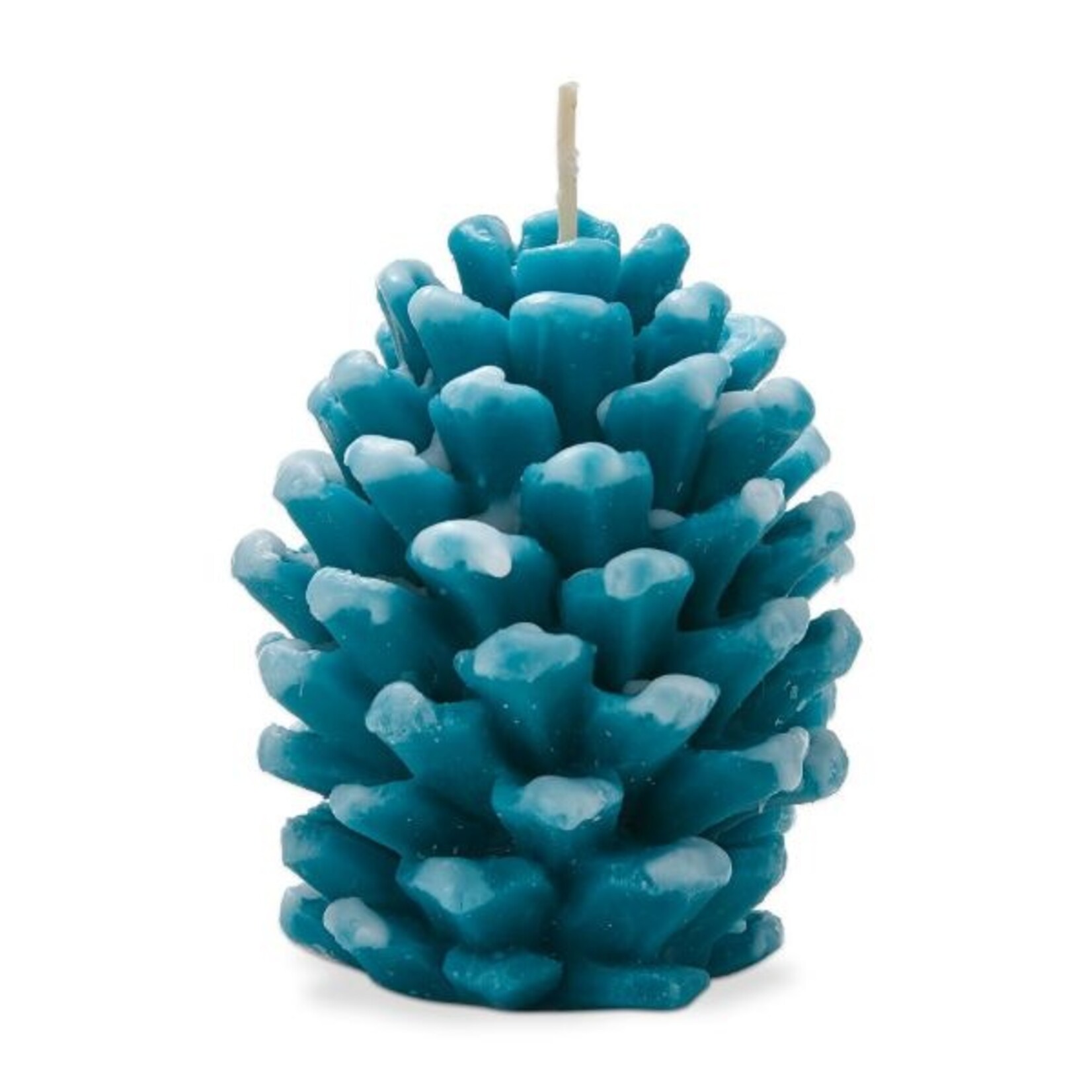 Frosted Pinecone Candle in Turquoise