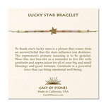 Lucky Star Bracelet in Gold/Peach