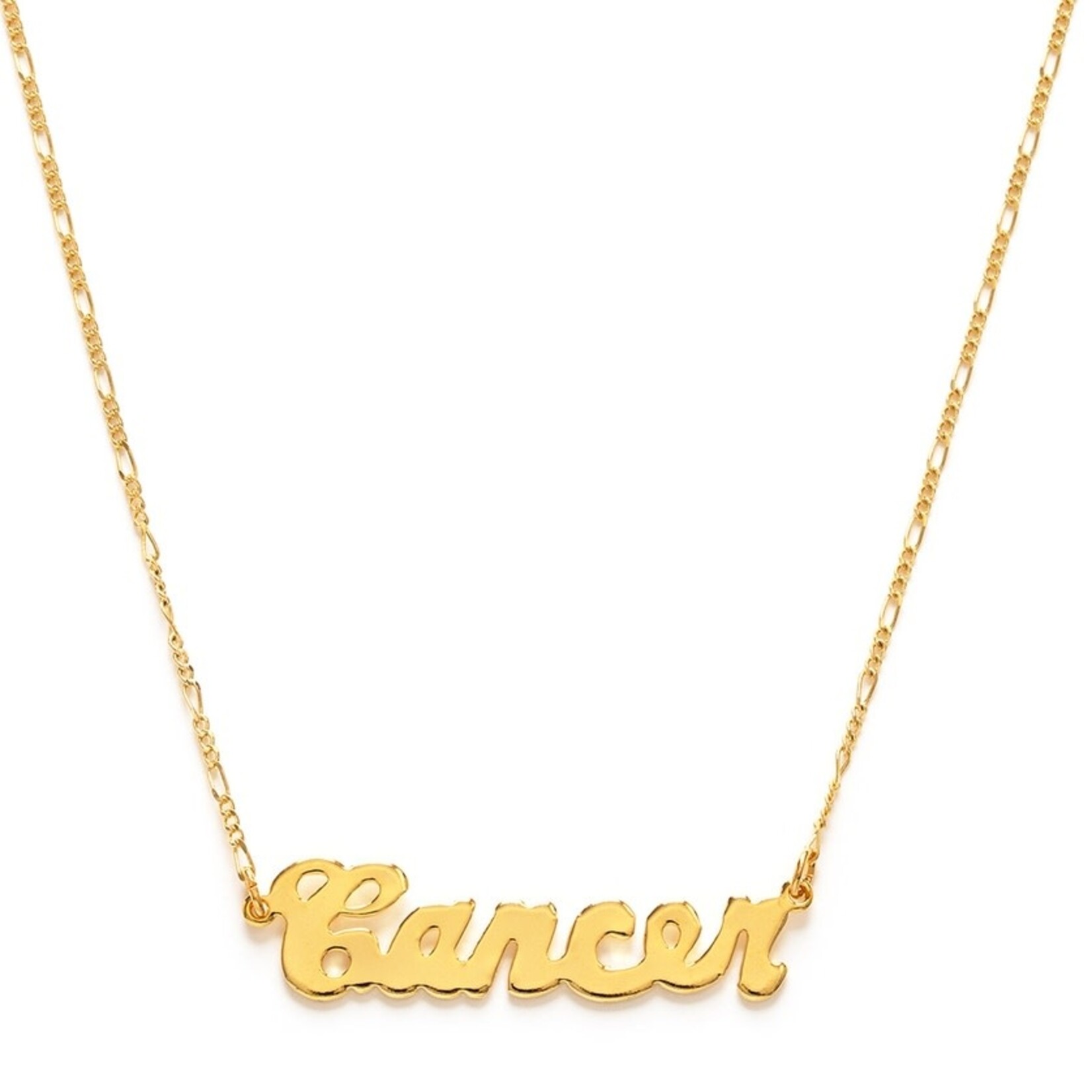 A Mano Zodiac Nameplate Necklace