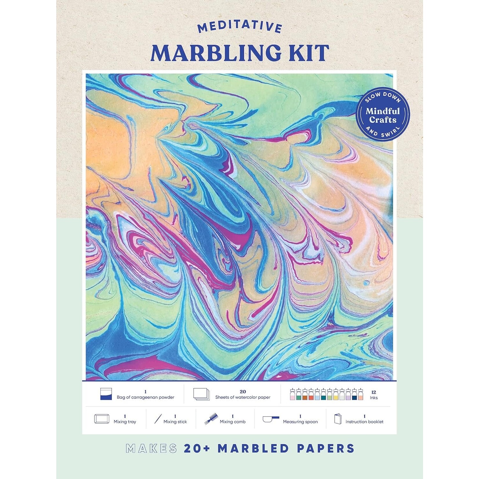 Chronicle Books Mindful Crafts: Meditative Marbling Kit