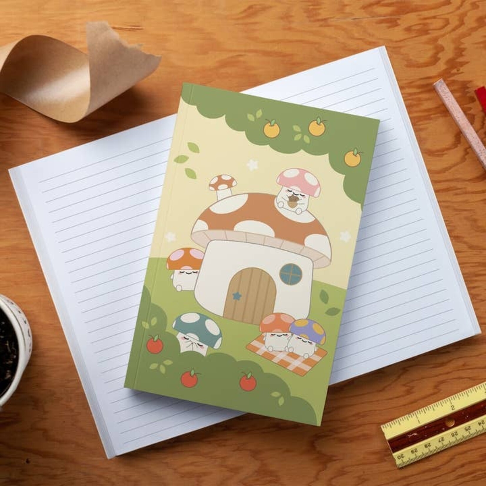 Denik Smoko Mushroom Garden Lined Notebook