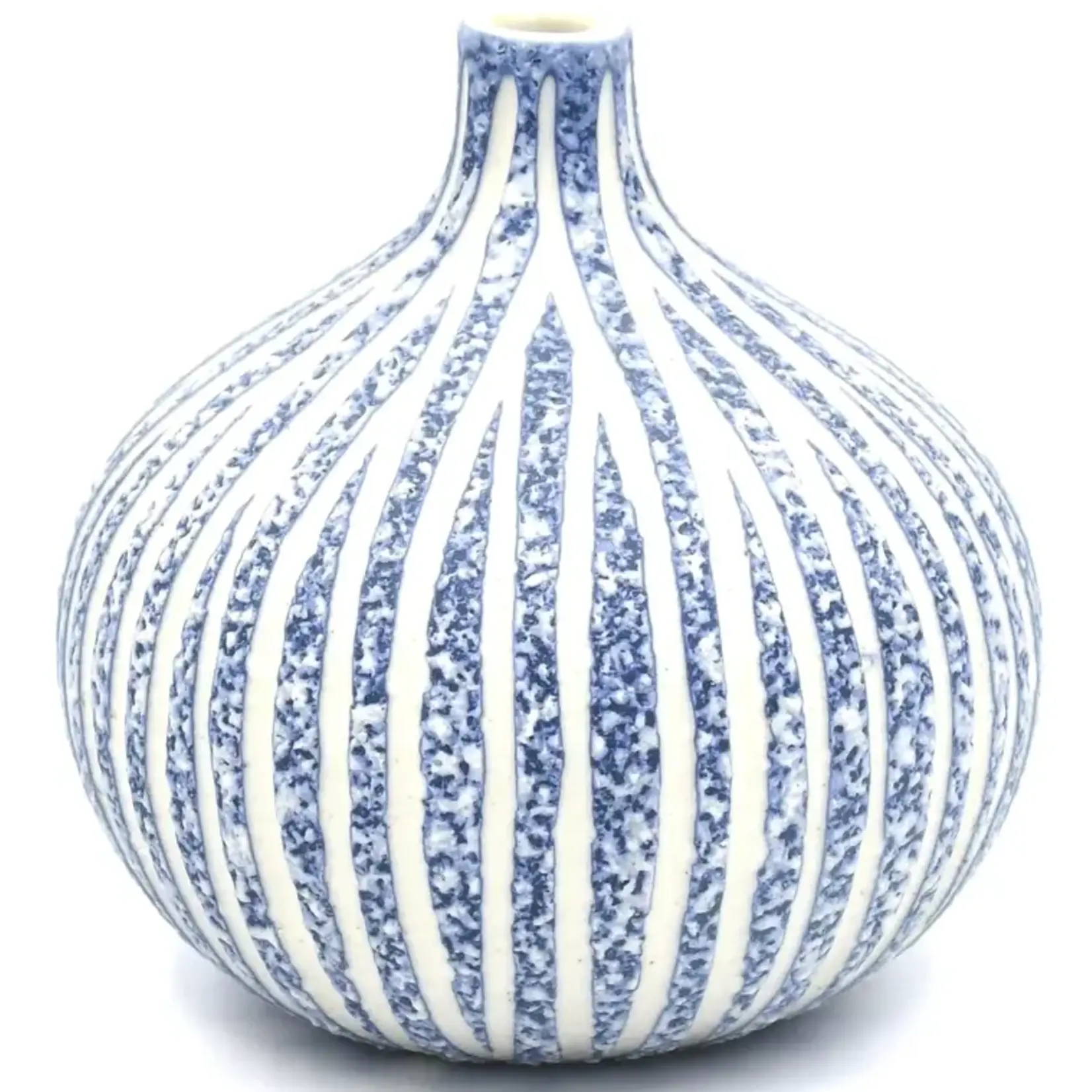 Congo Tiny Porcelain Bud Vase in W16 Blue/White