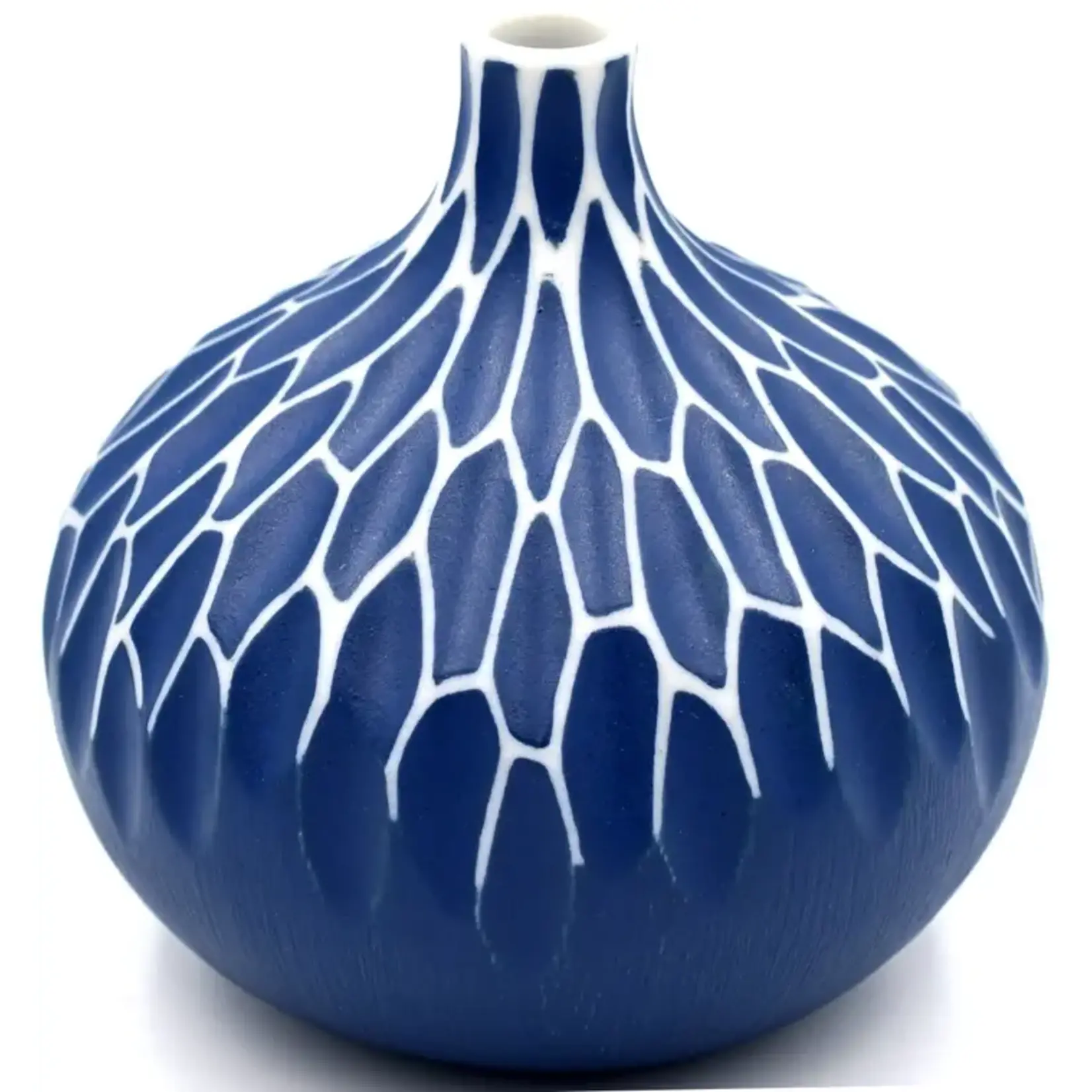 Congo Tiny Porcelain Bud Vase in WO69 Blue