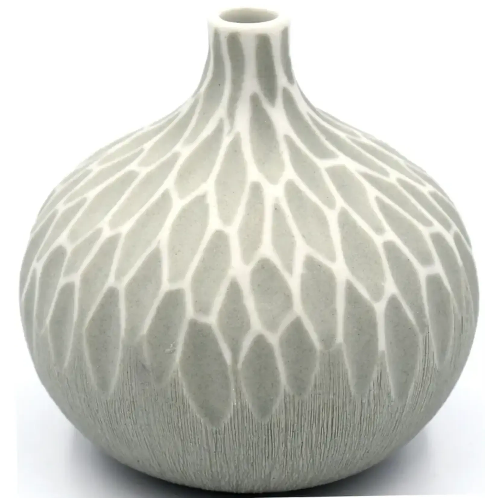 Congo Tiny Porcelain Bud Vase in W69 Grey