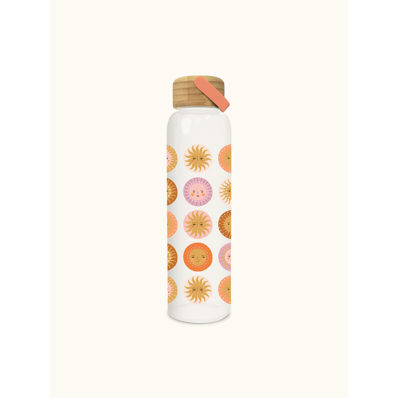 Studio oh! On the Sunny Side Glass Bottle with Bamboo Lid