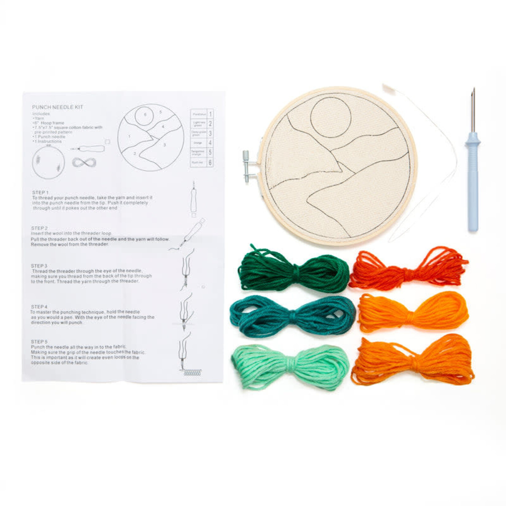 Kikkerland Punch Needle Kit Collection
