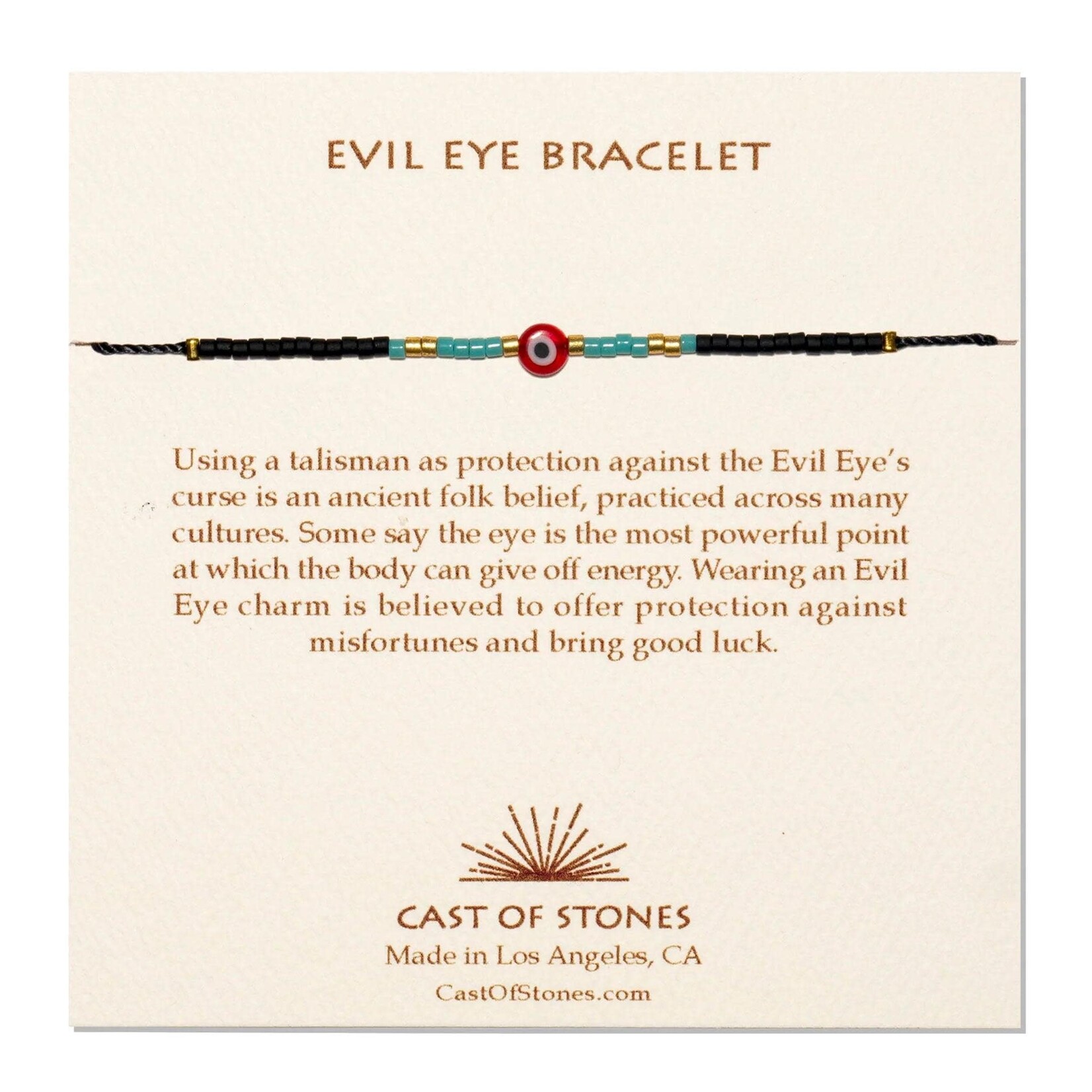 Evil Eye Bracelet in Red/Turquoise