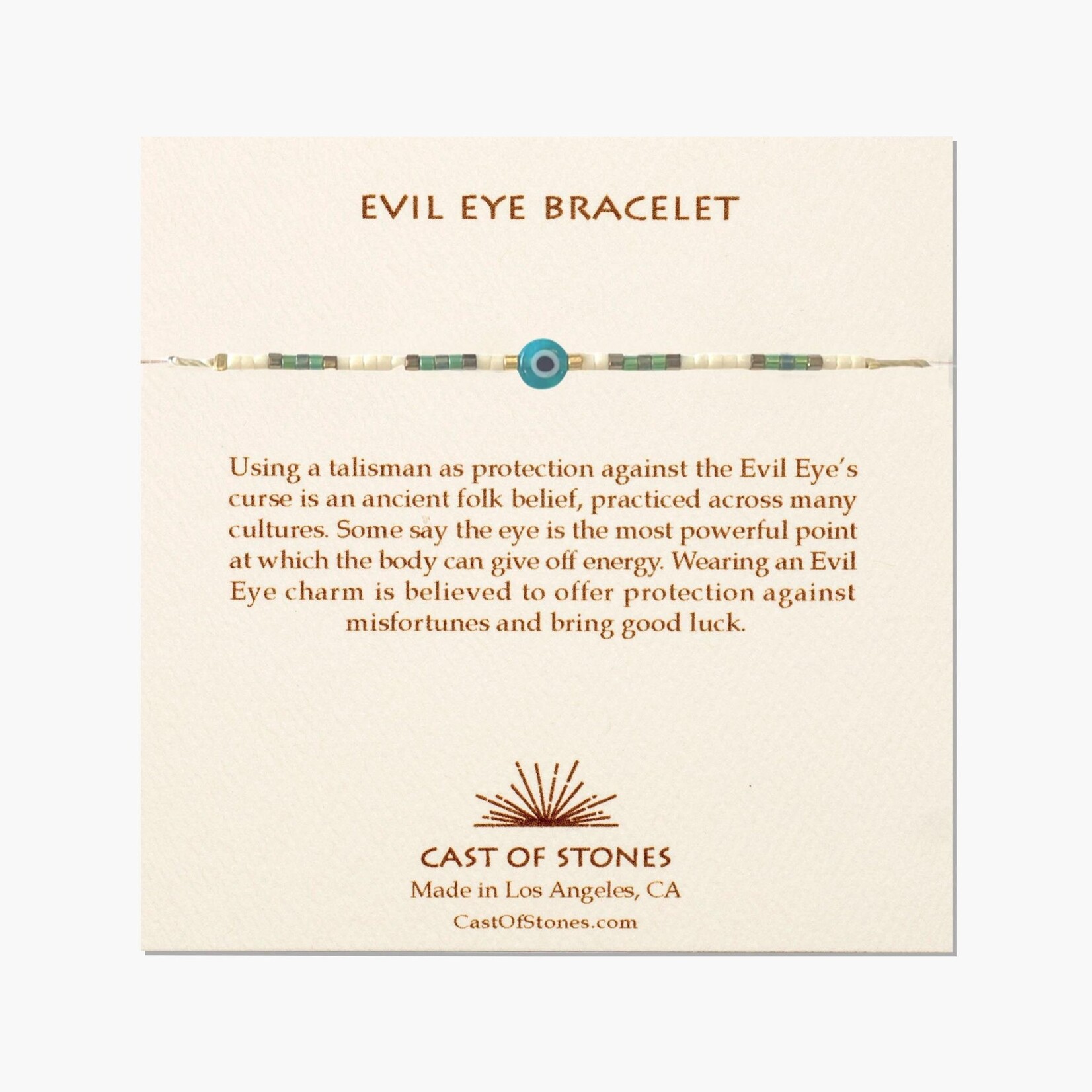 Evil Eye Bracelet in Blue Sea