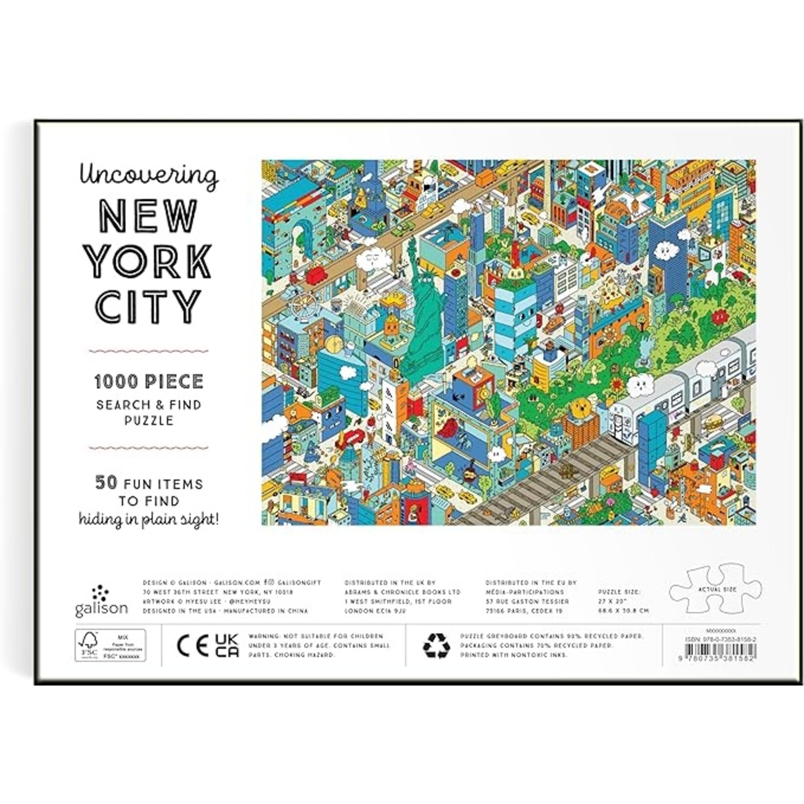 Chronicle Books Uncovering New York City Search & Find Puzzle