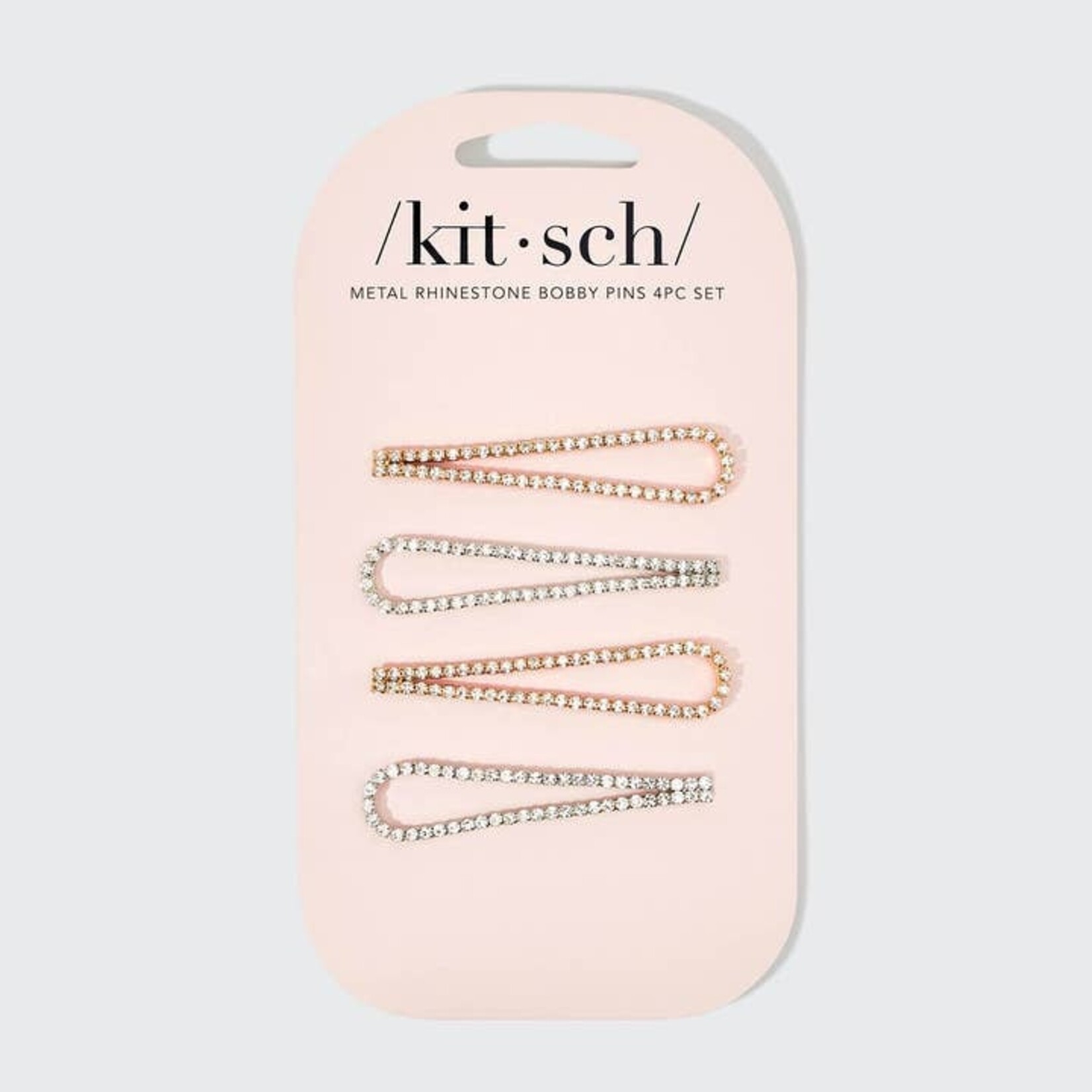 Kitsch Rhinestone Drop Bobby Pins