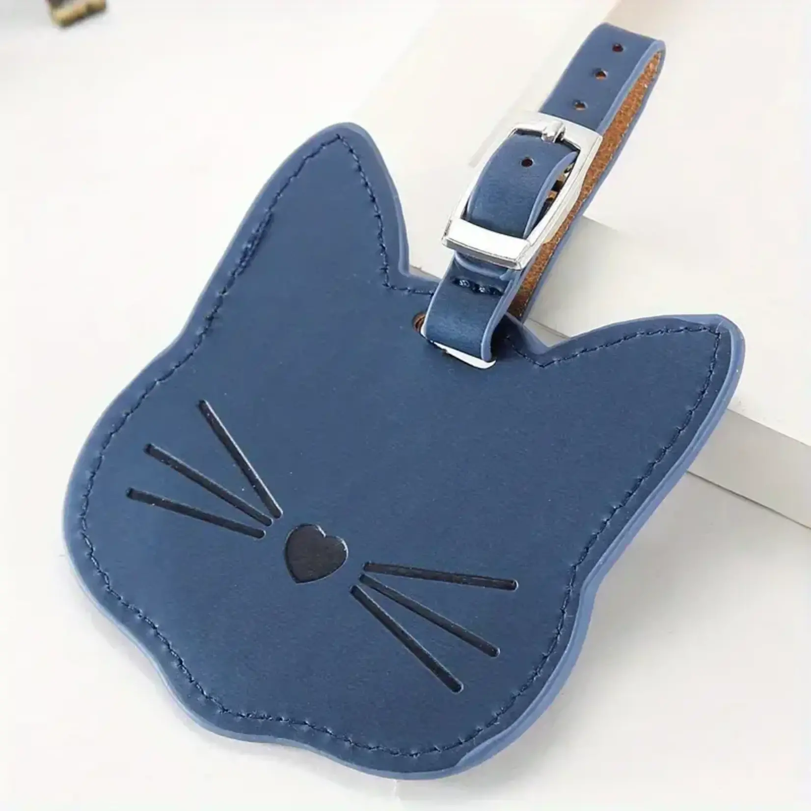 Temu Cat Luggage Tag in Dark Blue