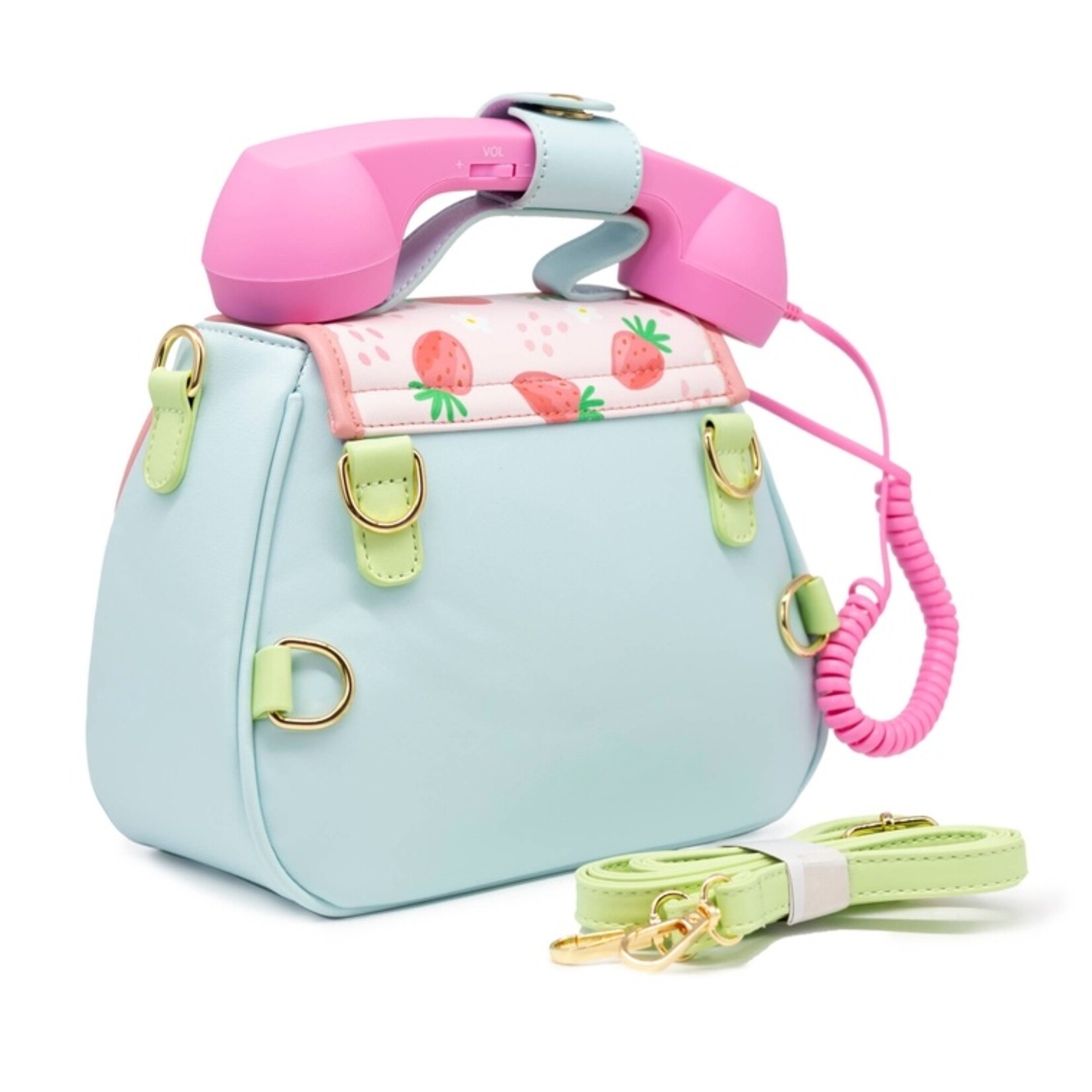 Phone Convertible Handbag in Strawberry Fields