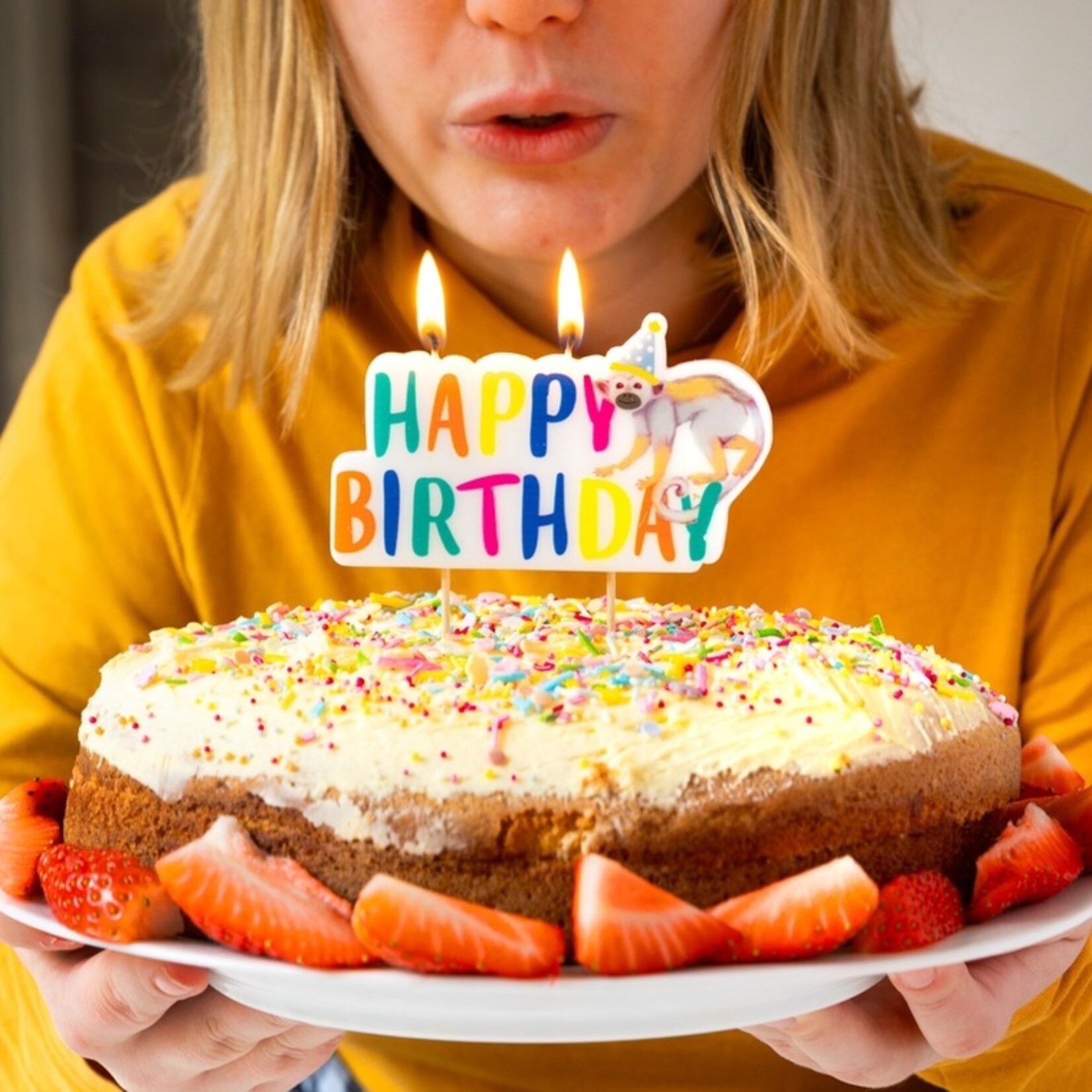 Talking Tables Safari Animal Happy Birthday Candle