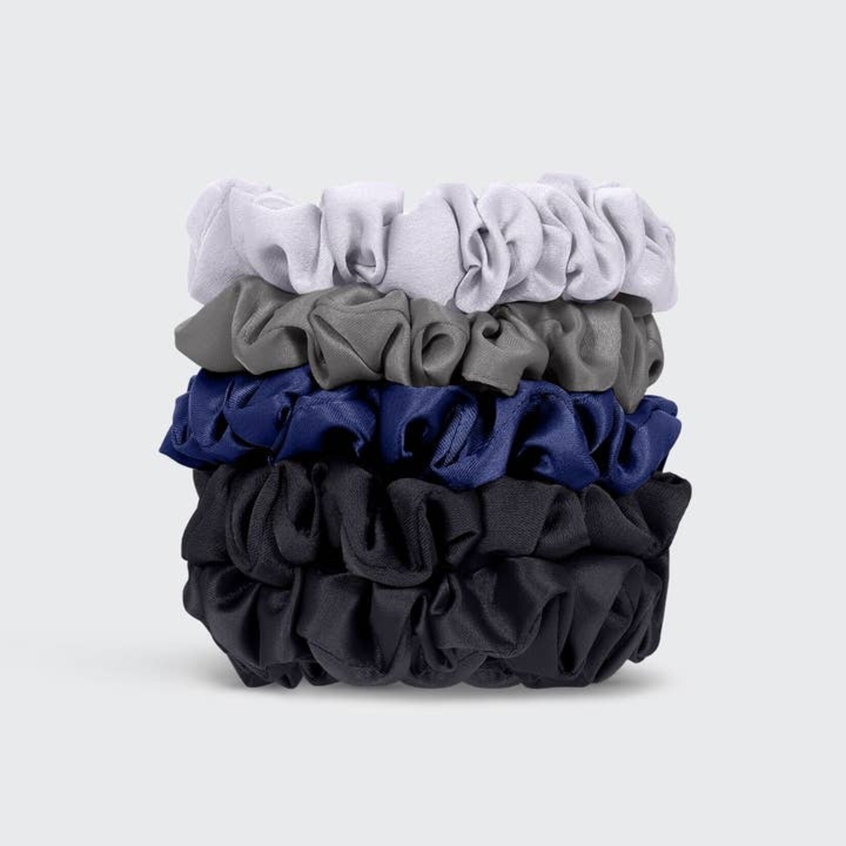 Kitsch Satin Petite Scrunchies Set in Midnight
