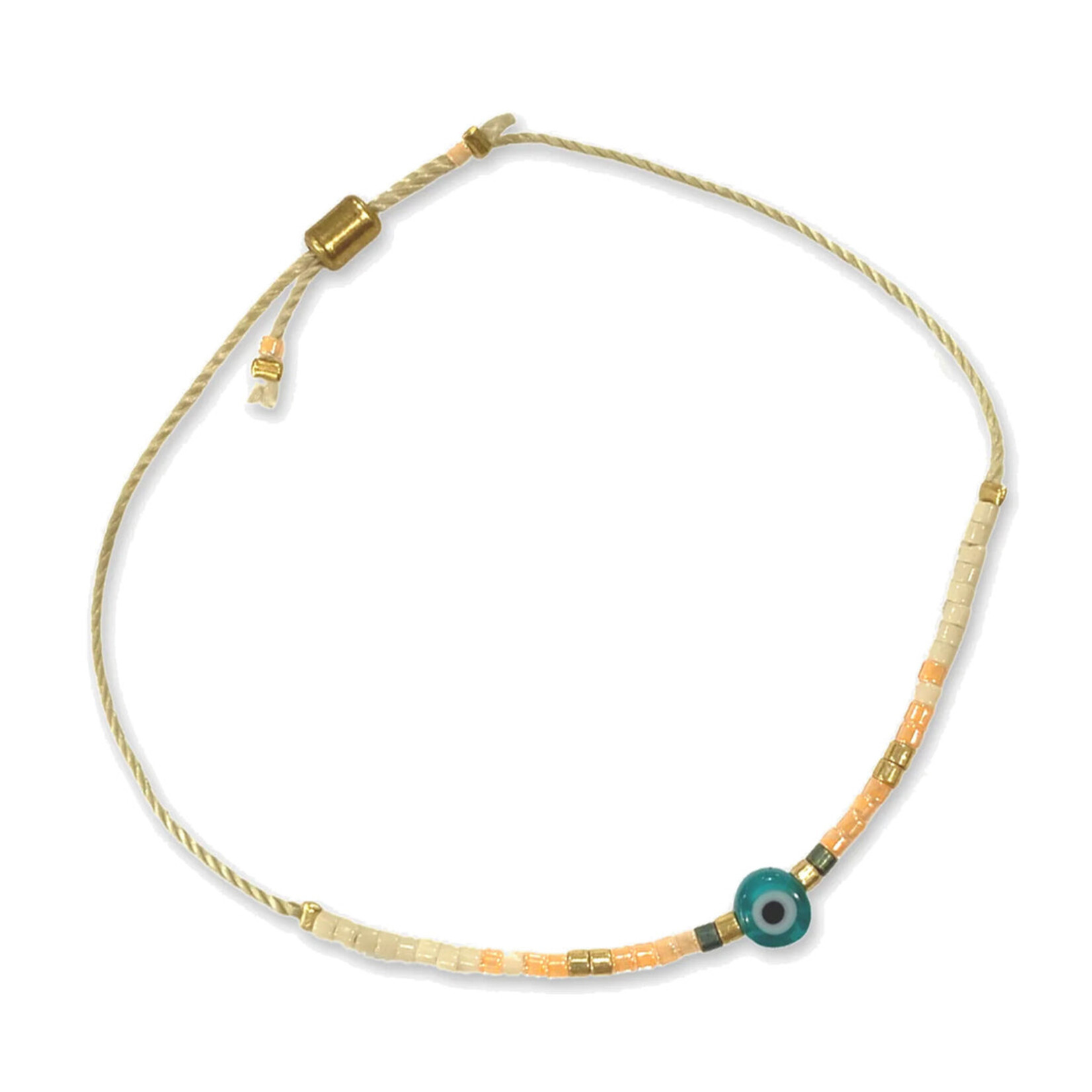 Evil Eye Bracelet in Orange