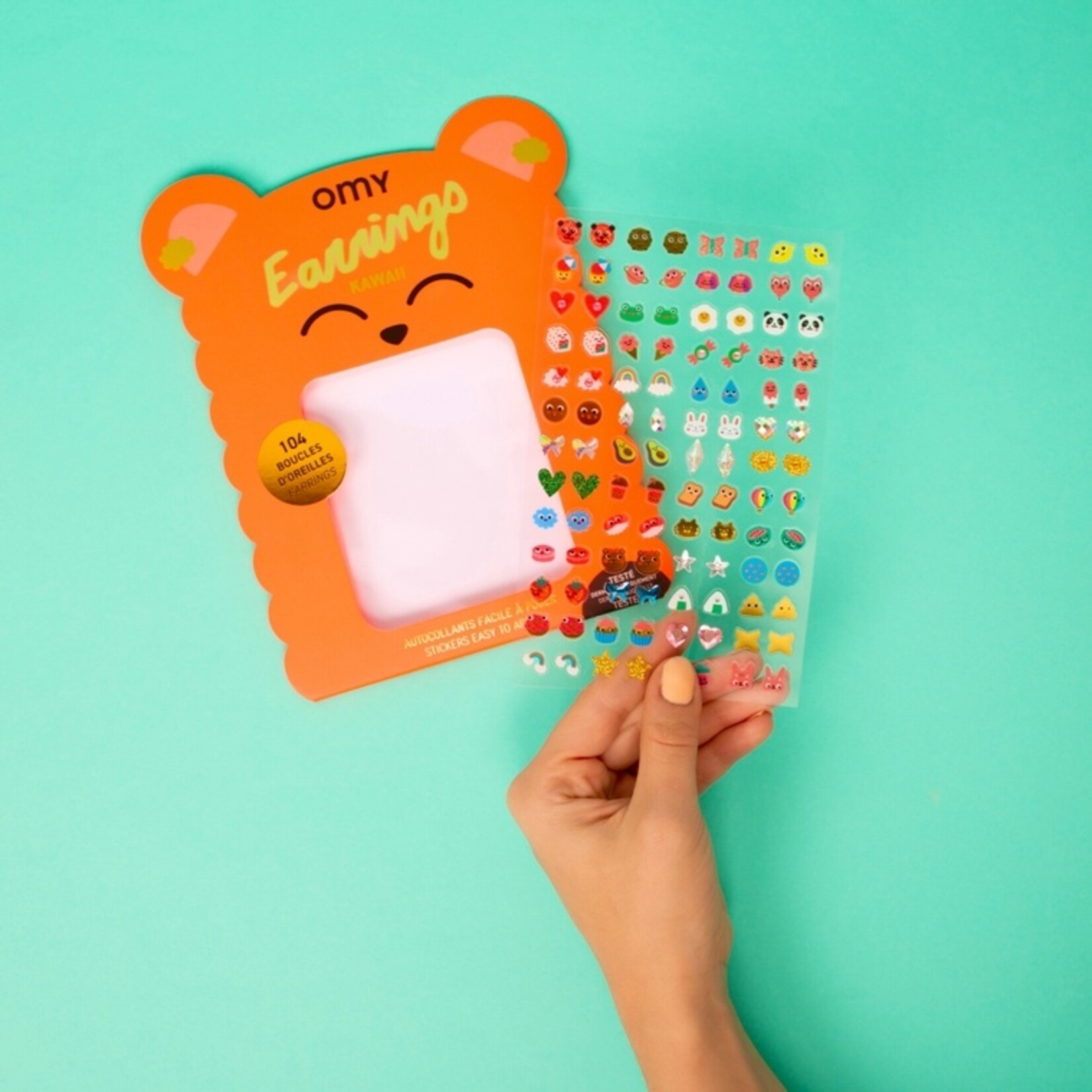 Kawaii OMY Adhesive Earrings