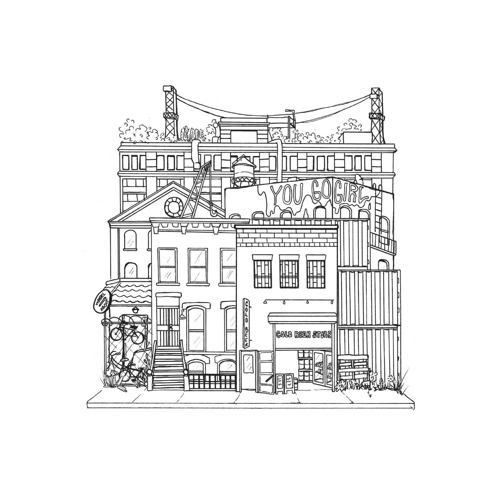 Simon and Schuster Brooklyn Bound: A Coloring Book