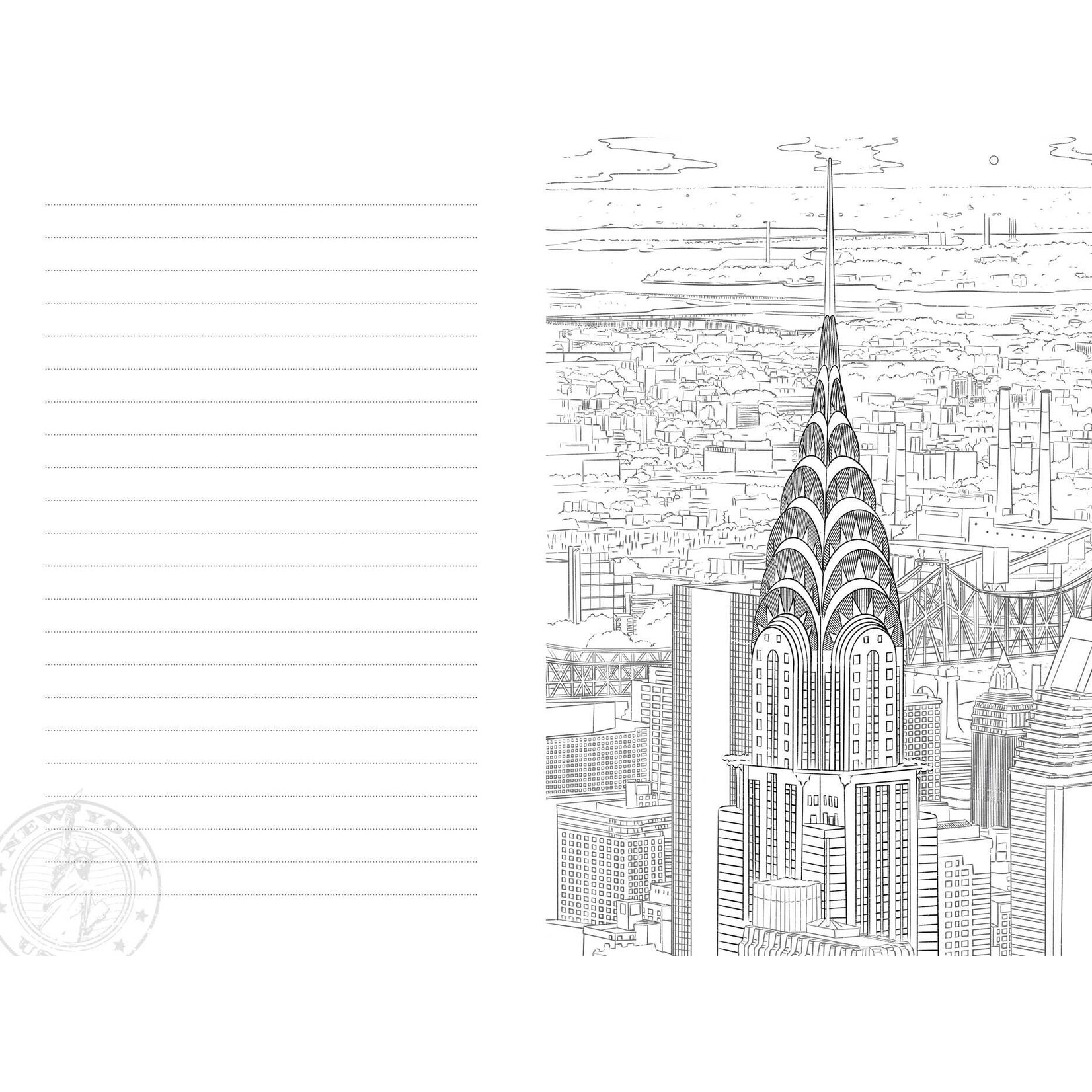 New York City : Color Your Own Travel Journal