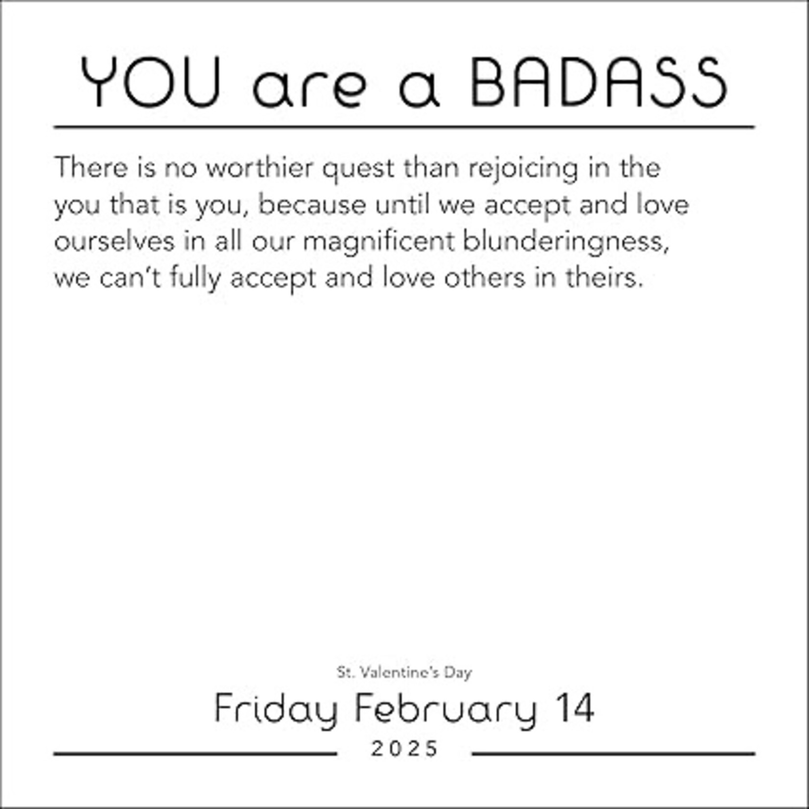 Simon and Schuster You Are a Badass Boxed Calendar 2026