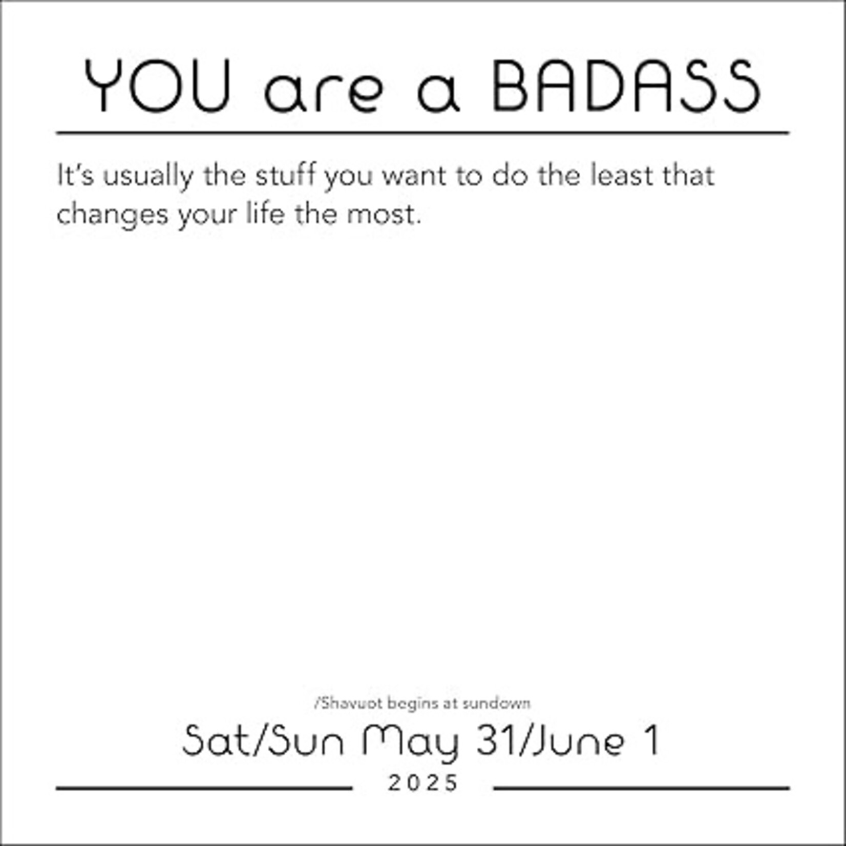 Simon and Schuster You Are a Badass Boxed Calendar 2026