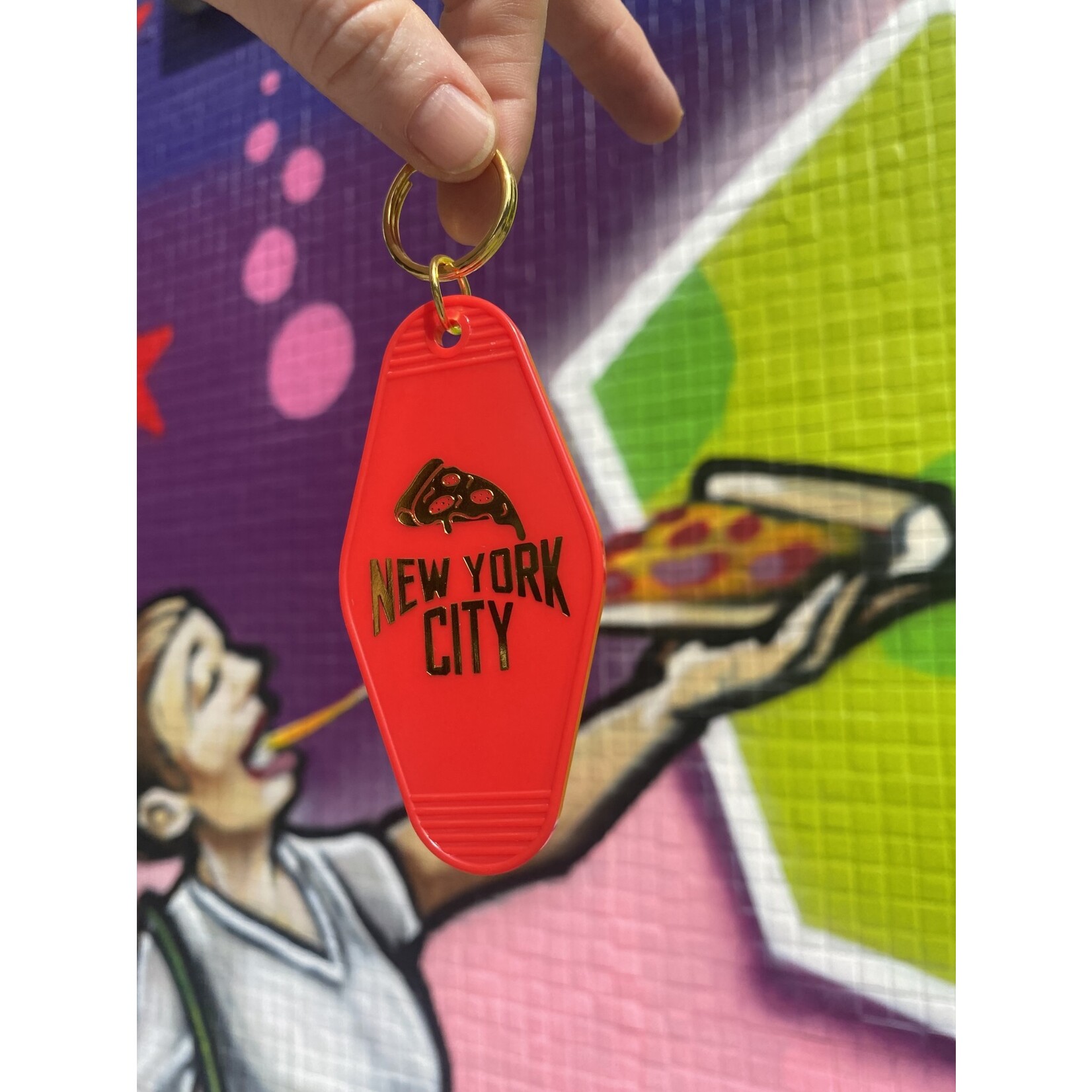 Exit9 Gift Emporium NYC Pizza Motel Key Tag