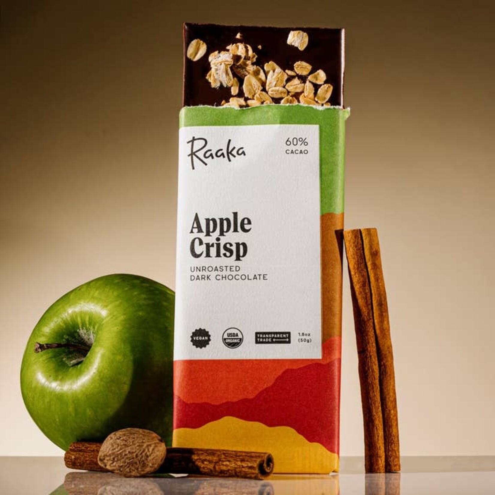 Raaka Apple Crisp Chocolate Bar