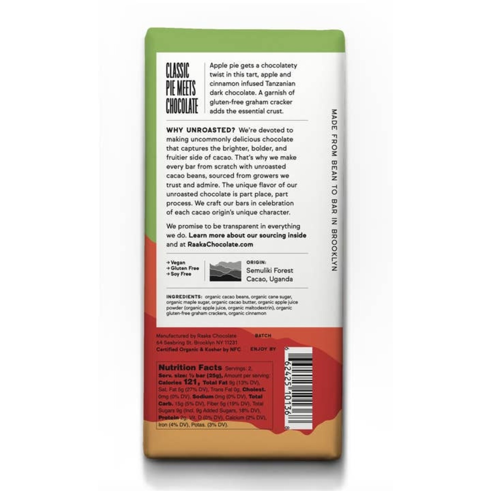 Raaka Apple Crisp Chocolate Bar