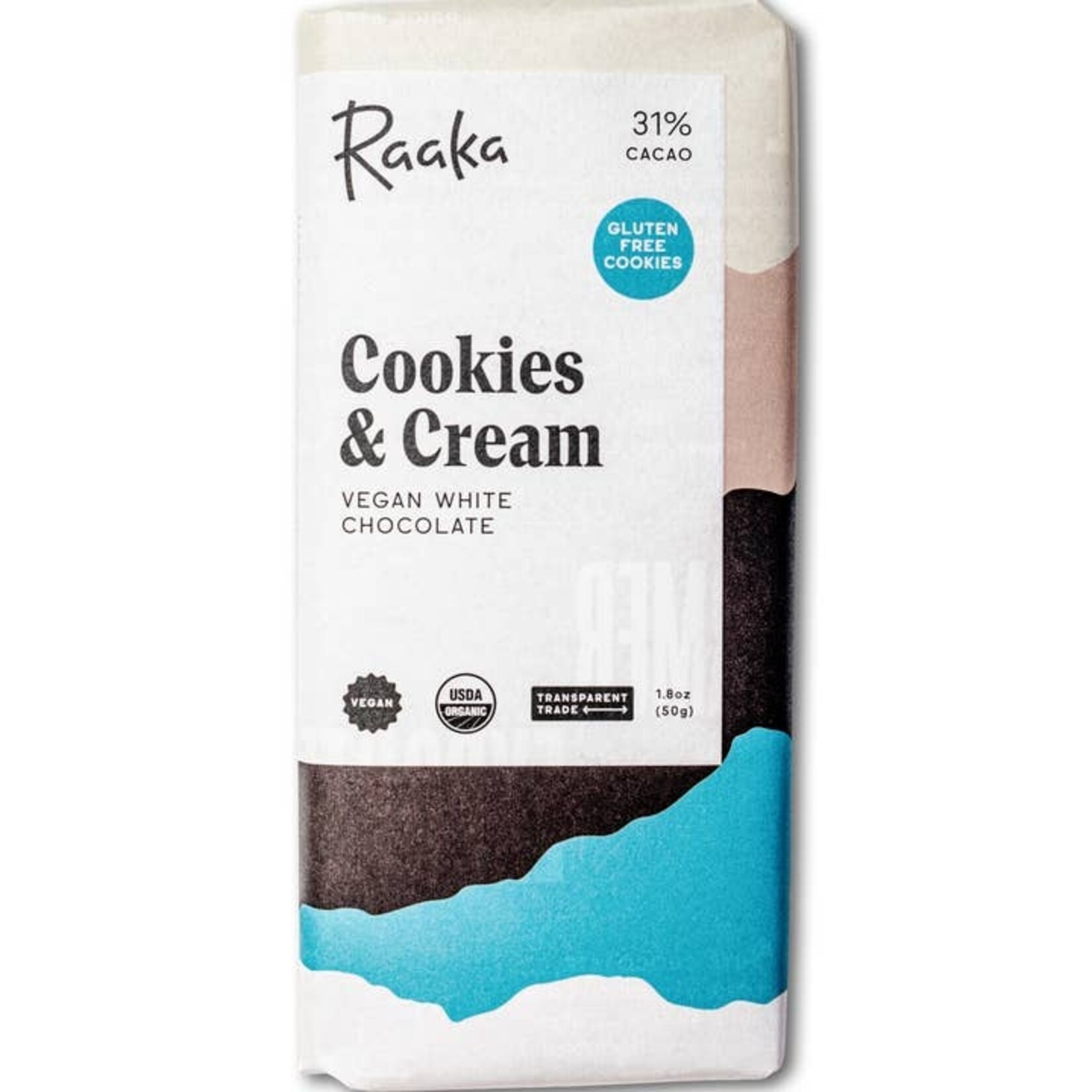 Raaka Cookies & Cream Chocolate Bar