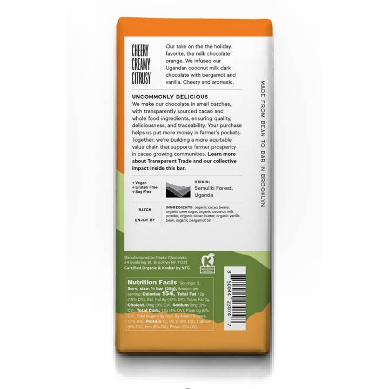 Raaka Winter Citrus Chocolate Bar