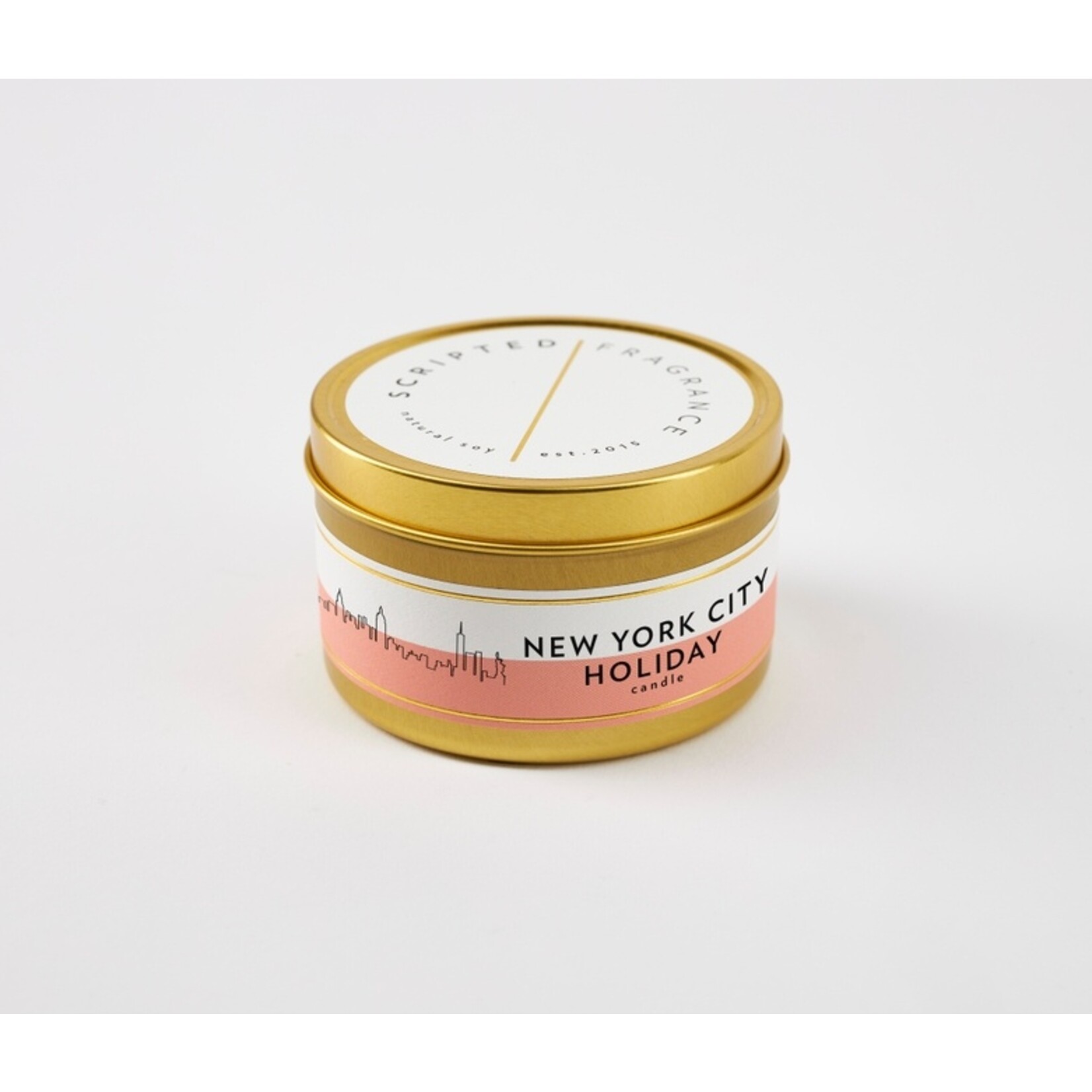 NYC Holiday Gold Tin Candle
