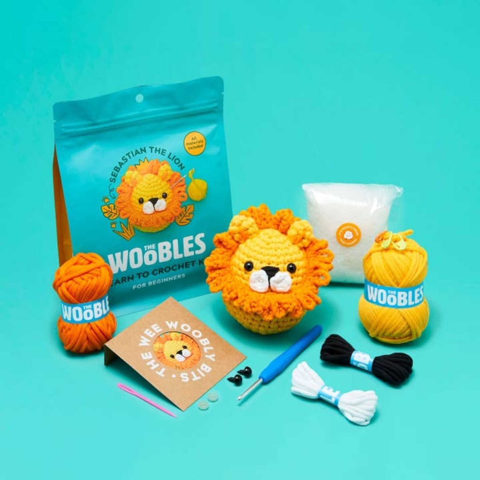 Woobles Sebastian The Lion Beginner Crochet Kit