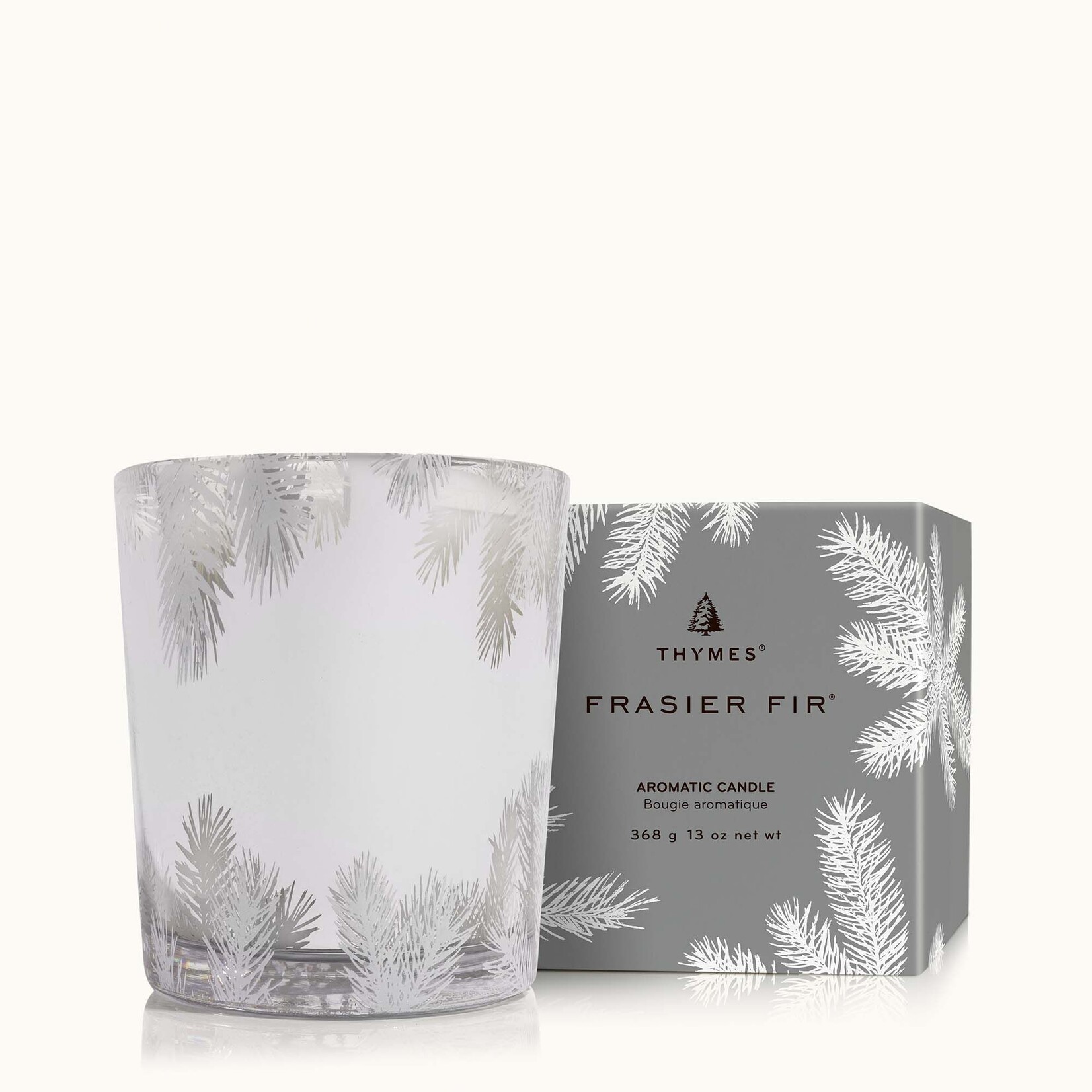 Thymes Frasier Fir Statement Candle in Silver