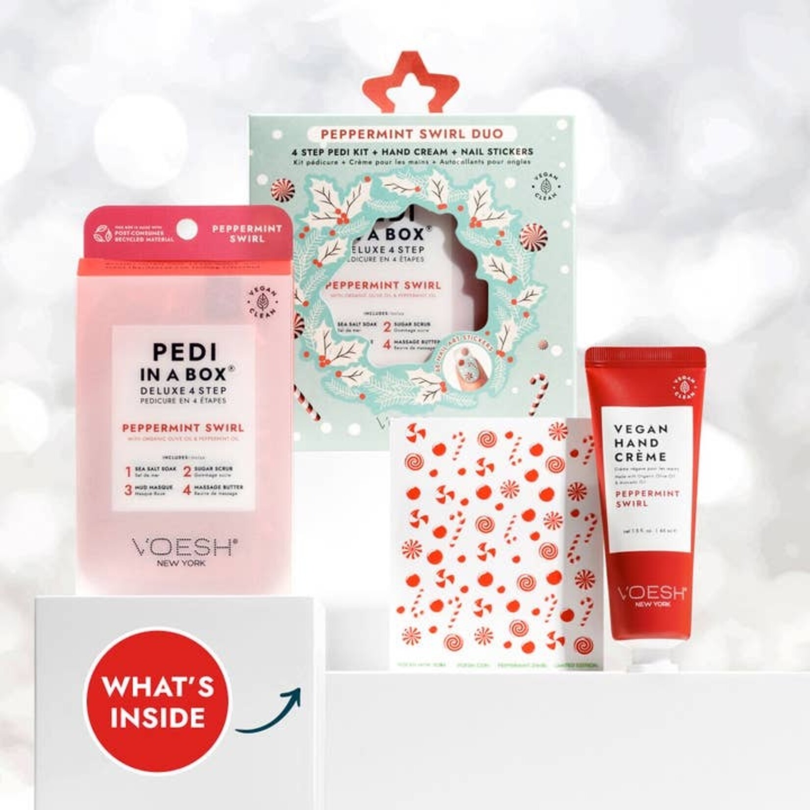 Peppermint Swirl Duo w/ Nail Stickers