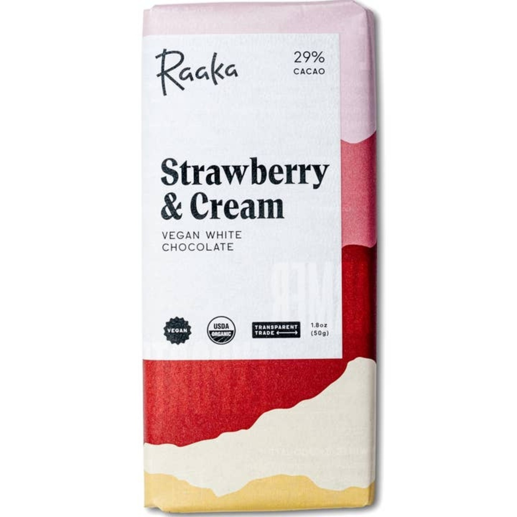Raaka Strawberry and Cream Chocolate Bar