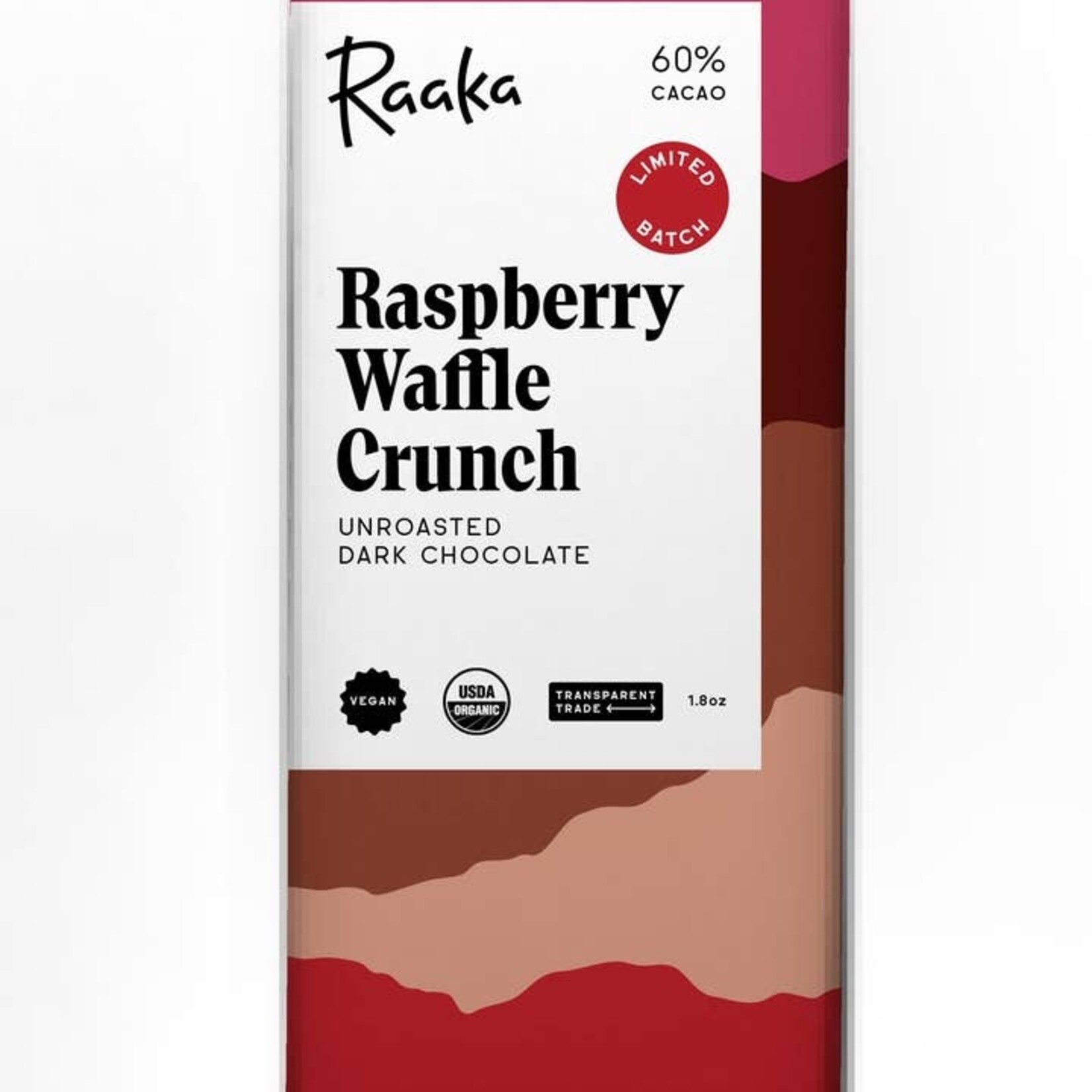 Raaka Raspberry Waffle Crunch Chocolate Bar