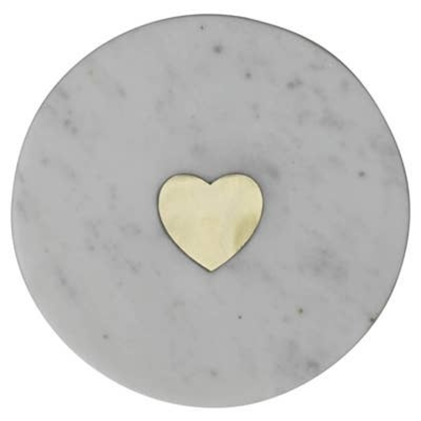 Heart Inlaid Marble Tray
