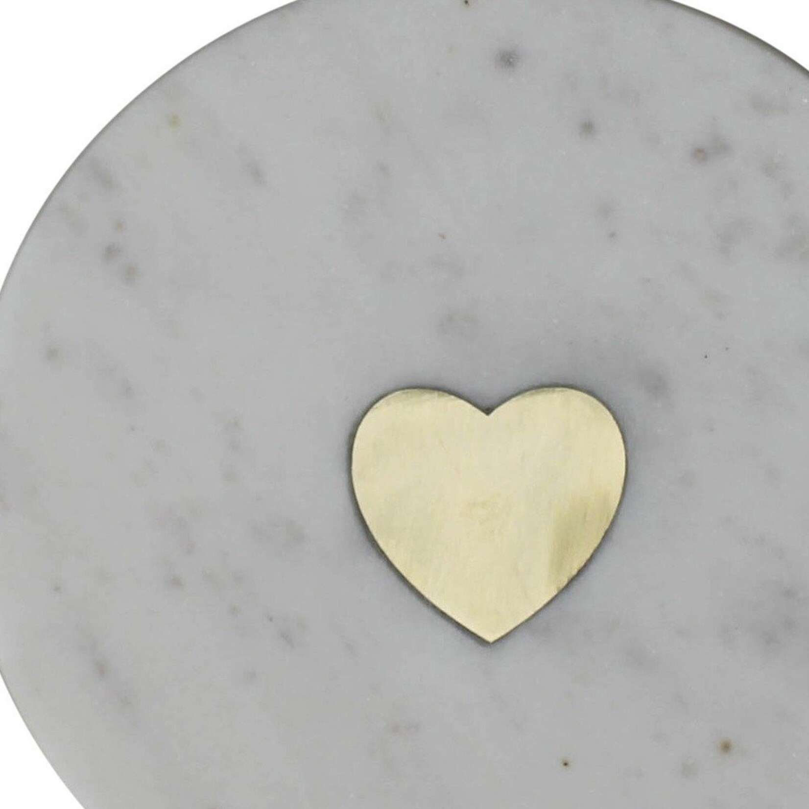 Heart Inlaid Marble Tray
