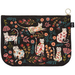 Large Zipper Pouch in Catbloom