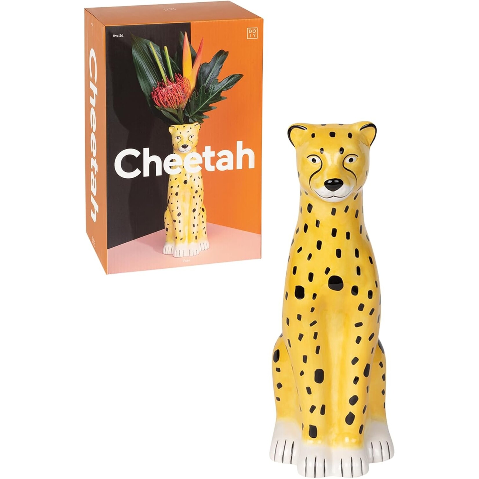 doiy Cheetah Vase