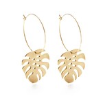 A Mano Monstera Hoop Earrings
