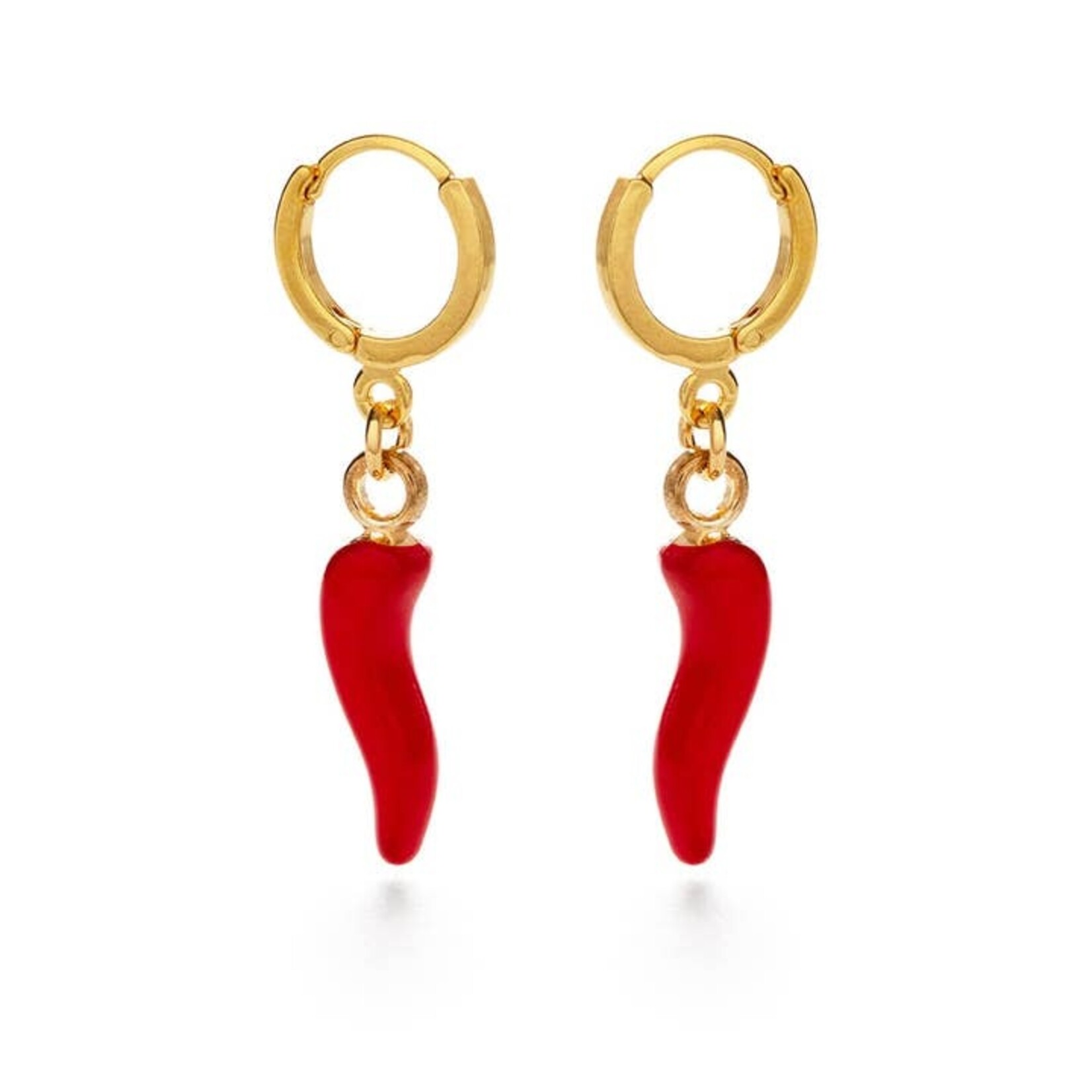 Cornicello Huggie Hoop Earrings