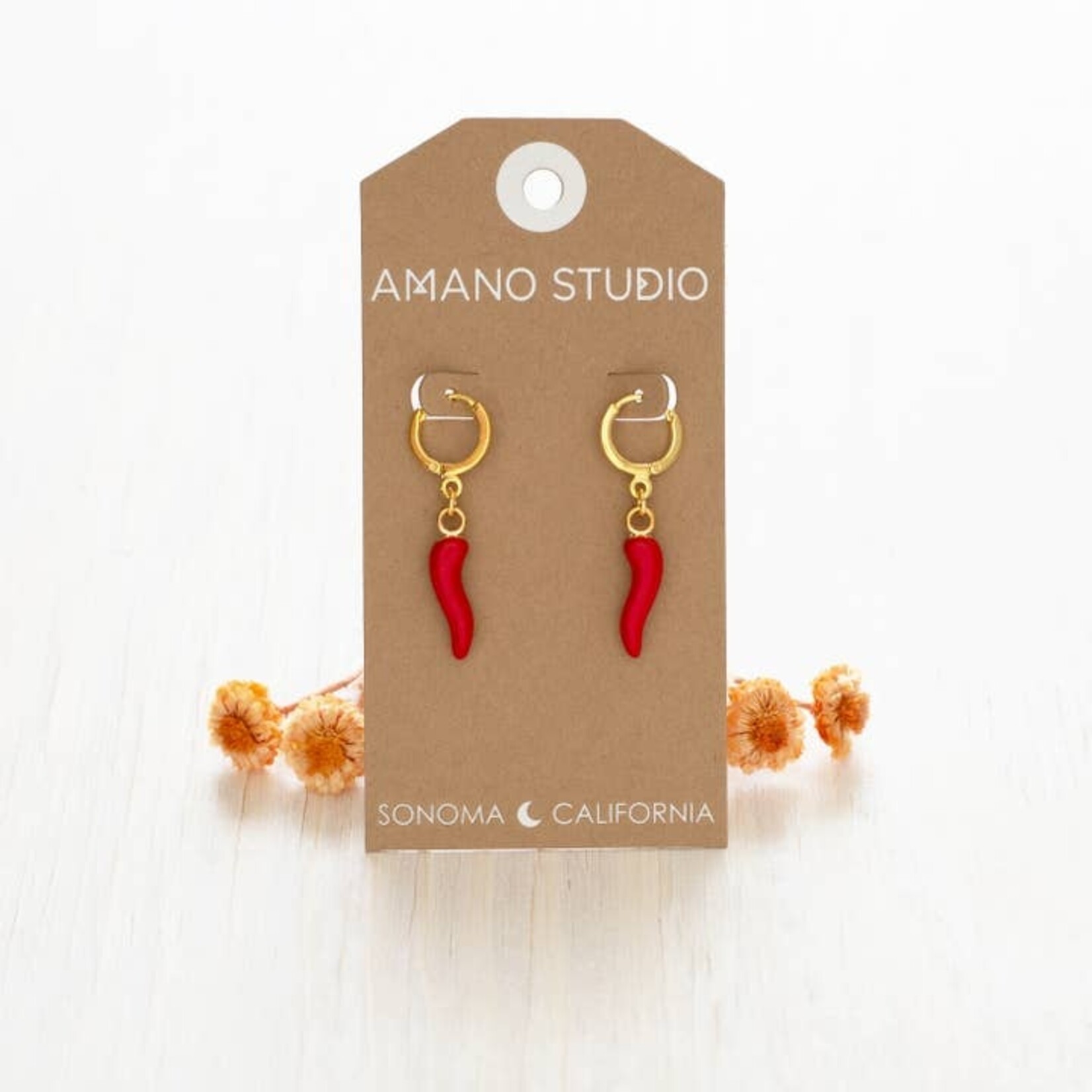 Cornicello Huggie Hoop Earrings