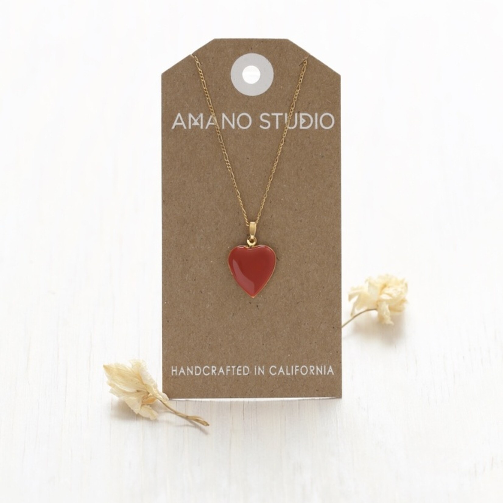 Large Heart Locket Necklace in Canyon