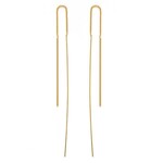 A Mano Needle and Thread Earrings in Gold