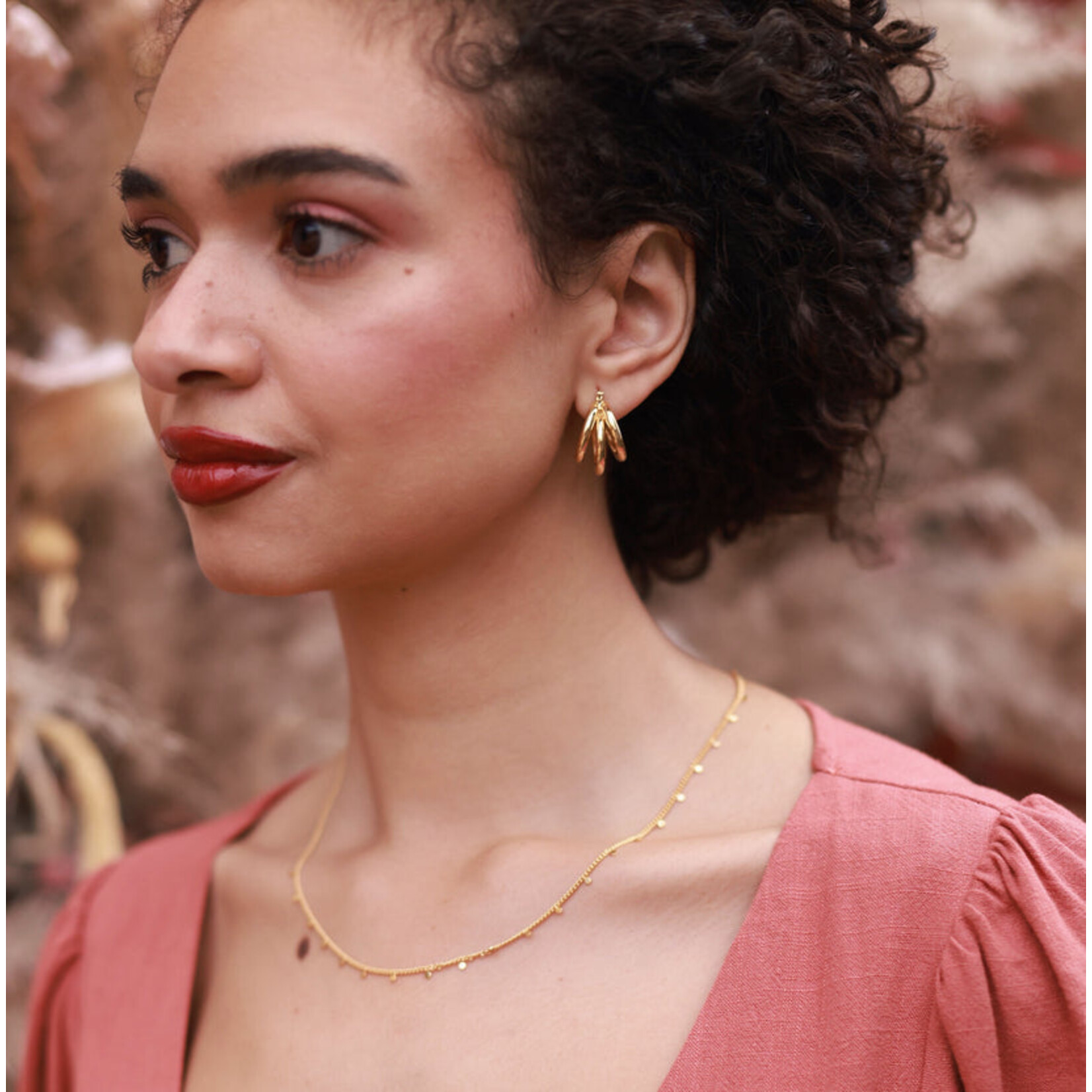 A Mano Vintage Triple Hoop Gold
