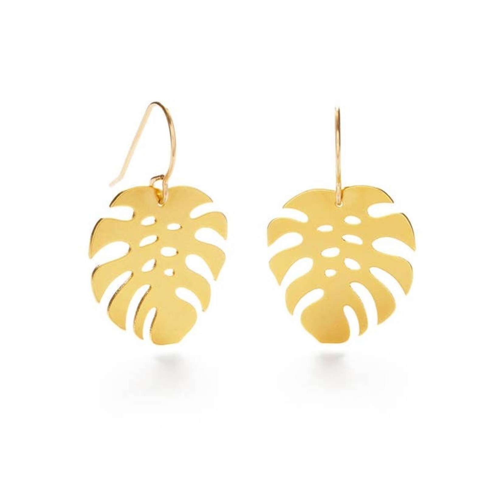 A Mano Monstera Drop Earrings