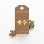 A Mano Monstera Drop Earrings