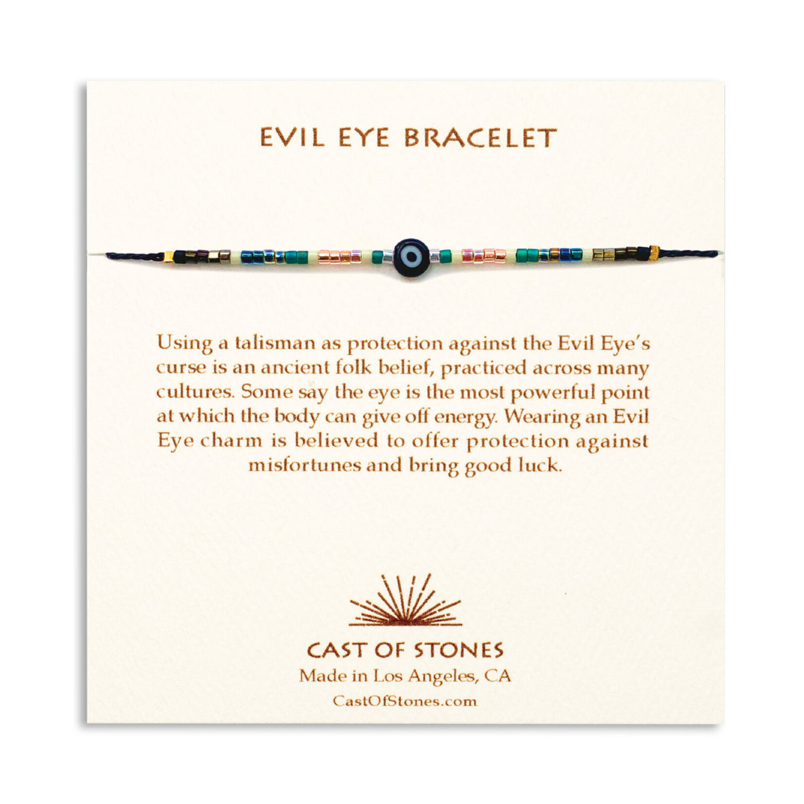 Black Rose Evil Eye Bracelet