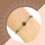 Black Rose Evil Eye Bracelet